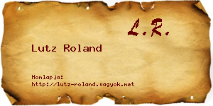 Lutz Roland névjegykártya