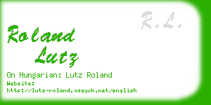 roland lutz business card
